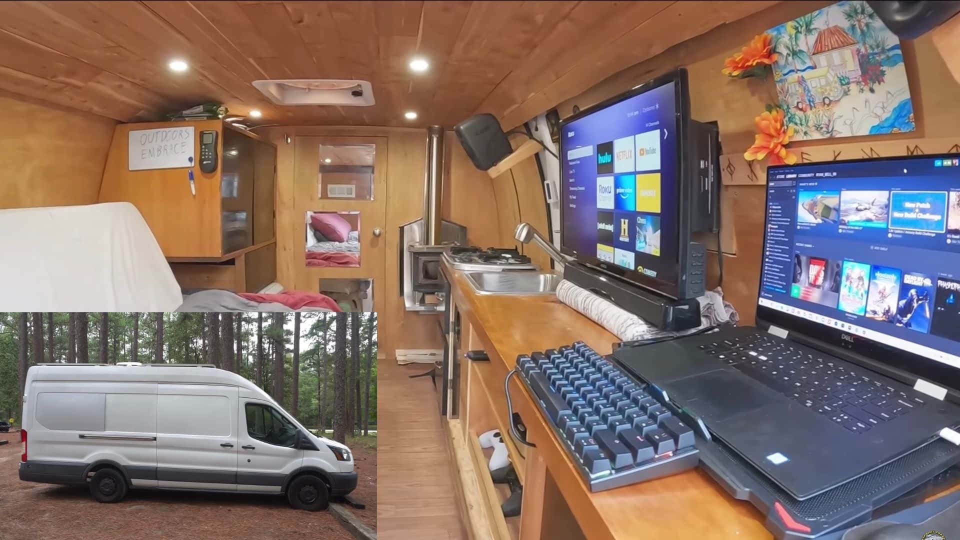 This Stealth Camper Hides A Sweet Gaming Setup And Recording Studio ...